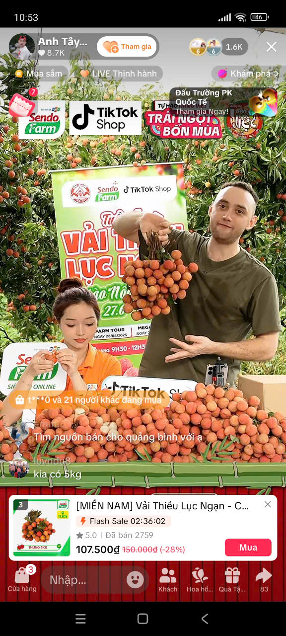 Vải thiều dội chợ rớt giá, đưa lên livestream lại "cháy hàng" - Ảnh 3