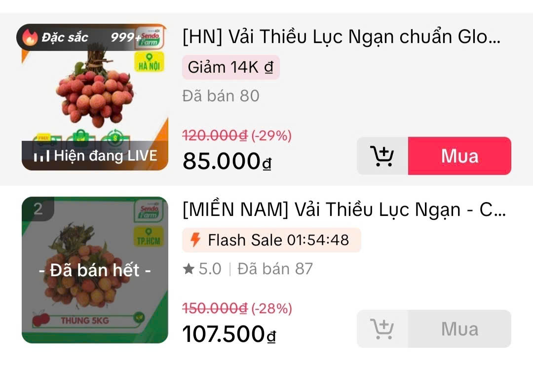 Vải thiều dội chợ rớt giá, đưa lên livestream lại "cháy hàng" - Ảnh 2