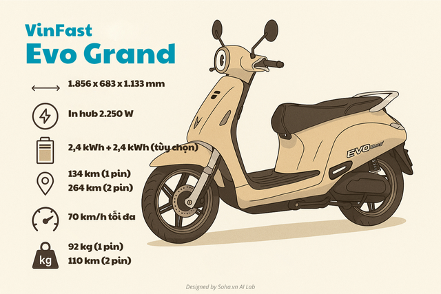 Ảnh thật VinFast Evo Grand: Hai người ngồi có chật không, cốp xe có thể lắp thêm pin phụ trông ra sao? - Ảnh 5