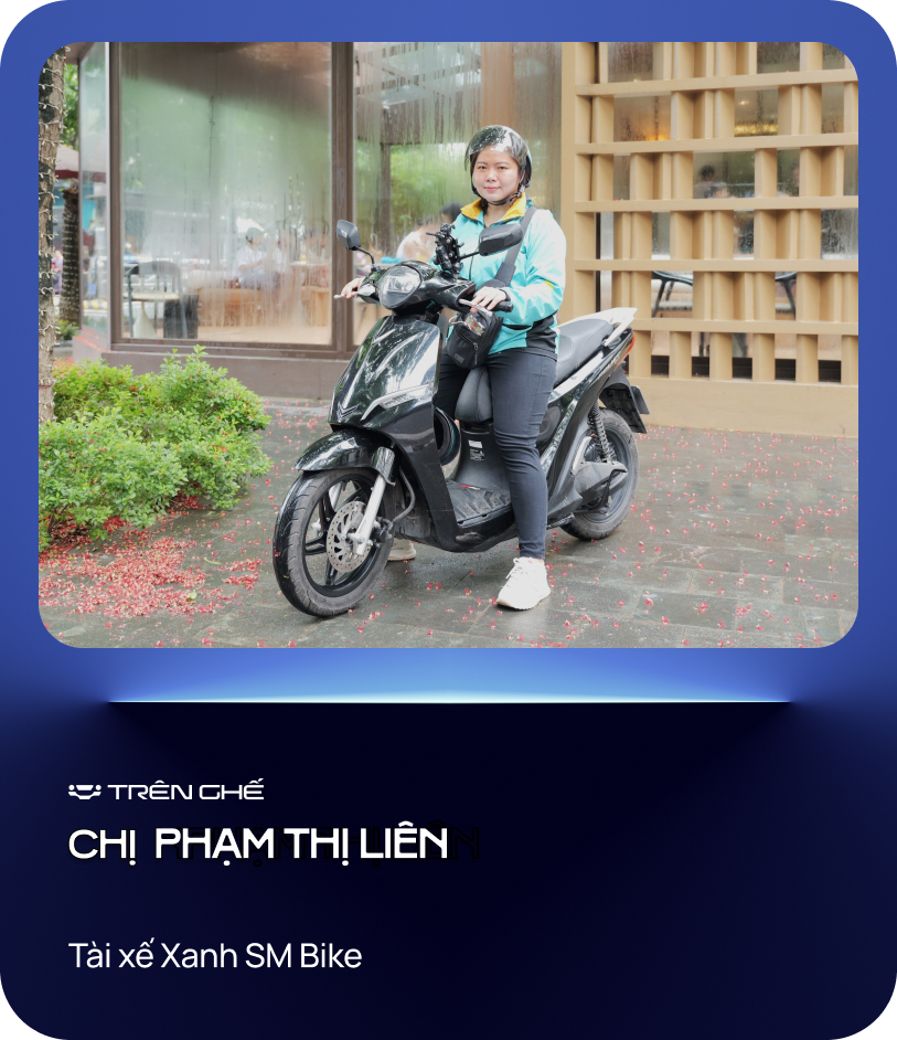 Nữ tài xế Xanh SM Bike: ‘22,5 triệu/tháng, 10 tiếng/ngày, chuyển sang xe điện thấy khỏe hơn vì…’ - Ảnh 1