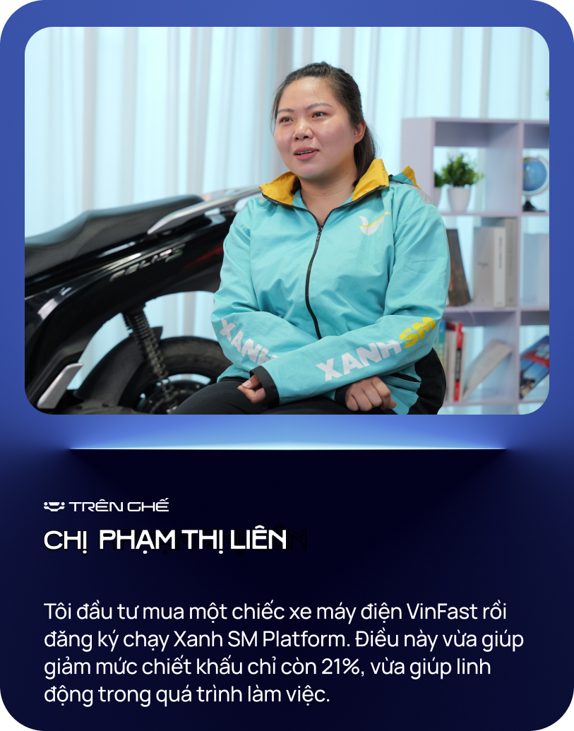 Nữ tài xế Xanh SM Bike: ‘22,5 triệu/tháng, 10 tiếng/ngày, chuyển sang xe điện thấy khỏe hơn vì…’ - Ảnh 3