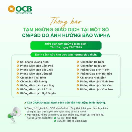 Những ai dùng ngân hàng VIB, OCB, TPBank chú ý: Ngân hàng vừa thông báo KHẨN vì bão số 3, cần biết ngay - Ảnh 2