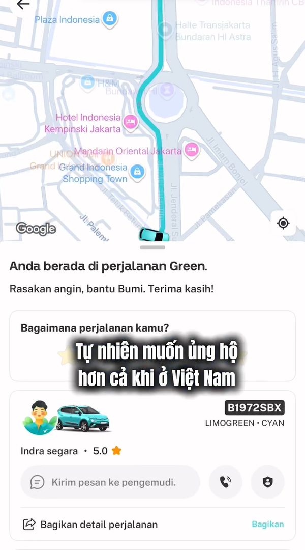 Nghe TikToker Việt review đi Xanh SM tại Indonesia: Rẻ hơn các dịch vụ xe khác - Ảnh 3