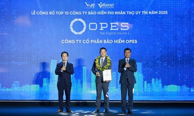 OPES lọt Top 10 công ty bảo hiểm phi nhân thọ uy tín nhất Việt Nam 2025 - Ảnh 1