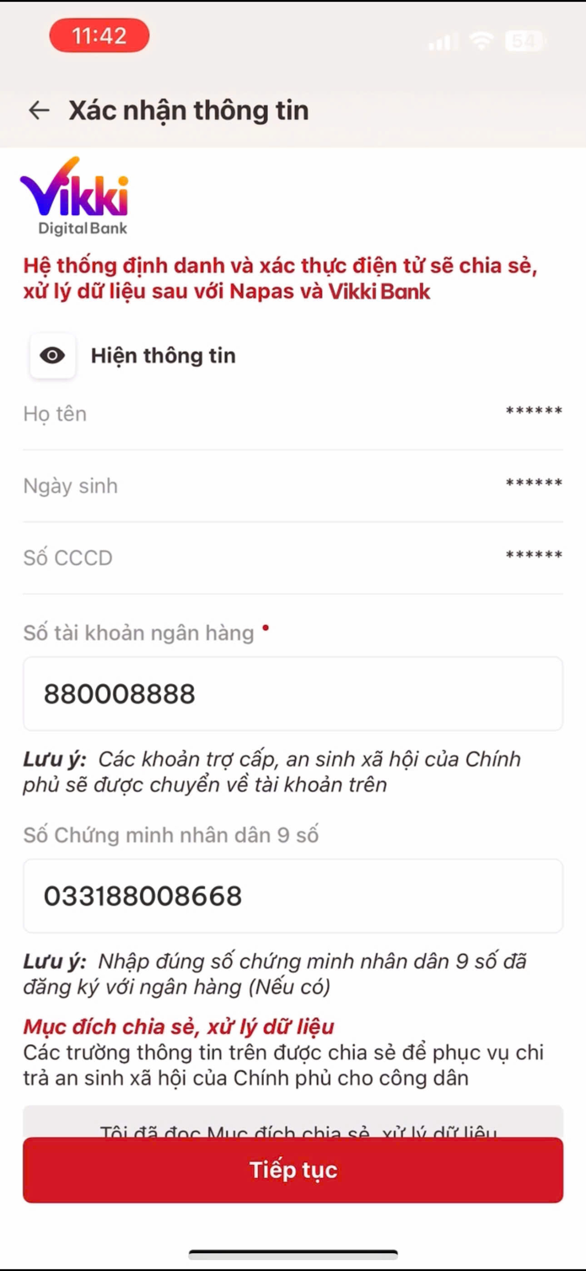 Hướng dẫn liên kết tài khoản an sinh xã hội với Vikki Bank: Cơ hội trúng vàng nhẫn và vàng miếng - Ảnh 4