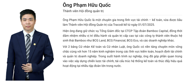 Thành viên HĐQT Tracodi xin từ nhiệm sau chưa đầy 2 tháng nhậm chức - Ảnh 1