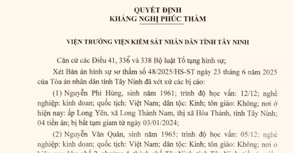Vụ vận chuyển 234 triệu USD qua biên giới tại Tây Ninh: Hai cấp Viện Kiểm sát cùng kháng nghị tăng hình phạt