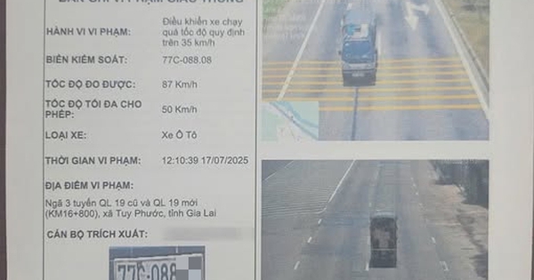 Công an gửi thông báo phạt nguội đến tài xế vượt tốc độ hơn 20 lần, số tiền phạt hơn 100 triệu đồng
