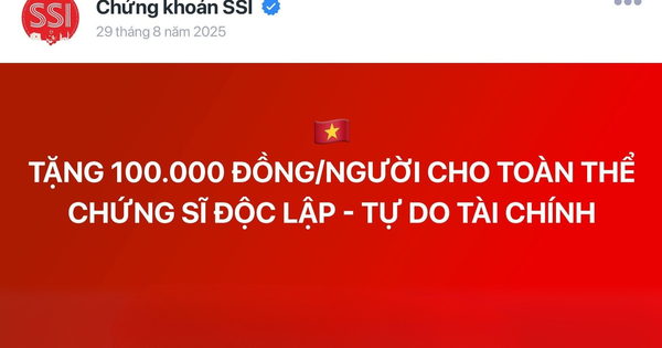 Thêm công ty chứng khoán tặng chứng sĩ 100.000 đồng dịp 2/9