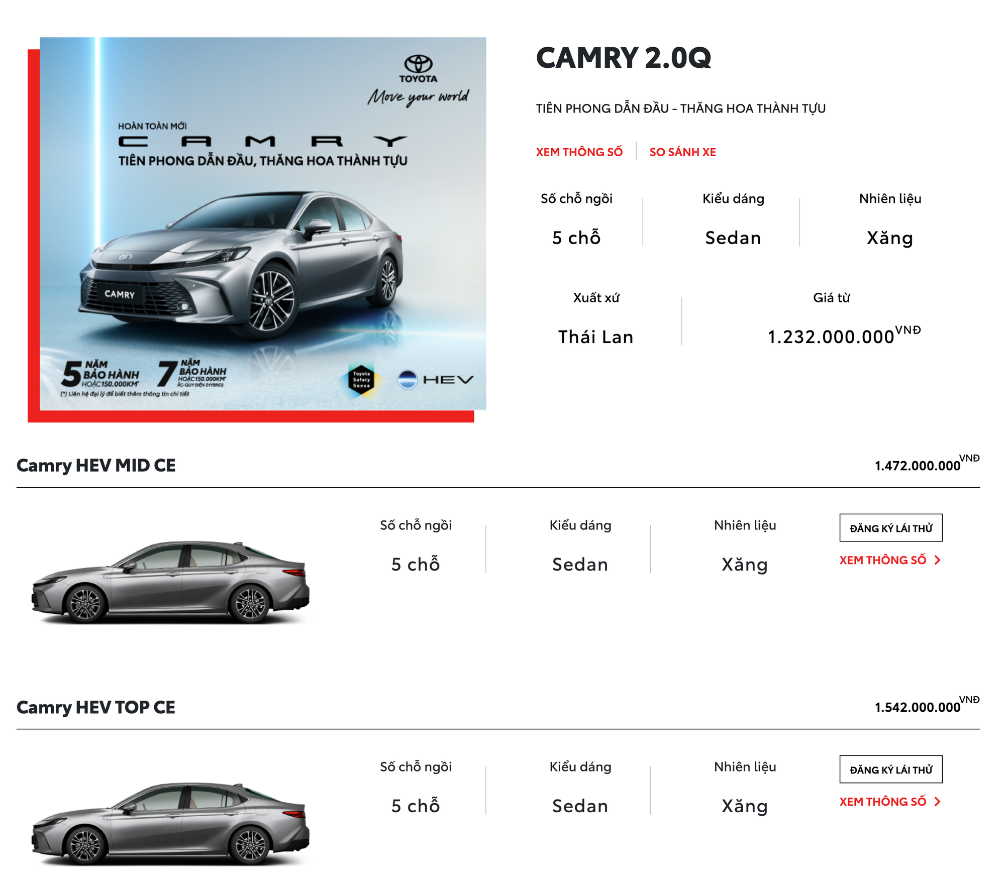 Loạt xe Toyota tăng giá: Fortuner thêm 8 triệu đồng, Camry đắt thêm 12 triệu đồng nhưng Mazda6, K5 vẫn khó bám đuổi - Ảnh 2