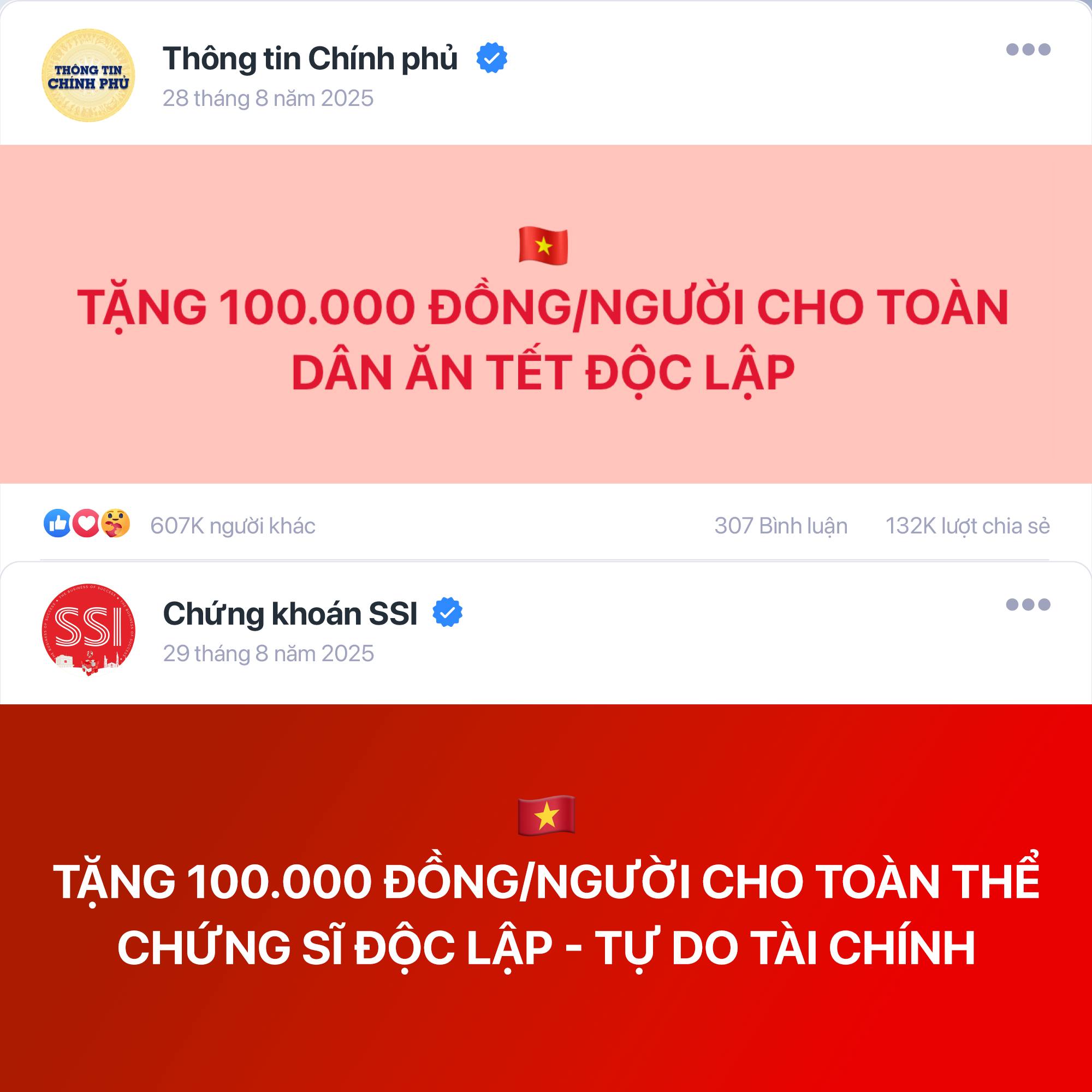 Thêm công ty chứng khoán tặng chứng sĩ 100.000 đồng dịp 2/9 - Ảnh 1