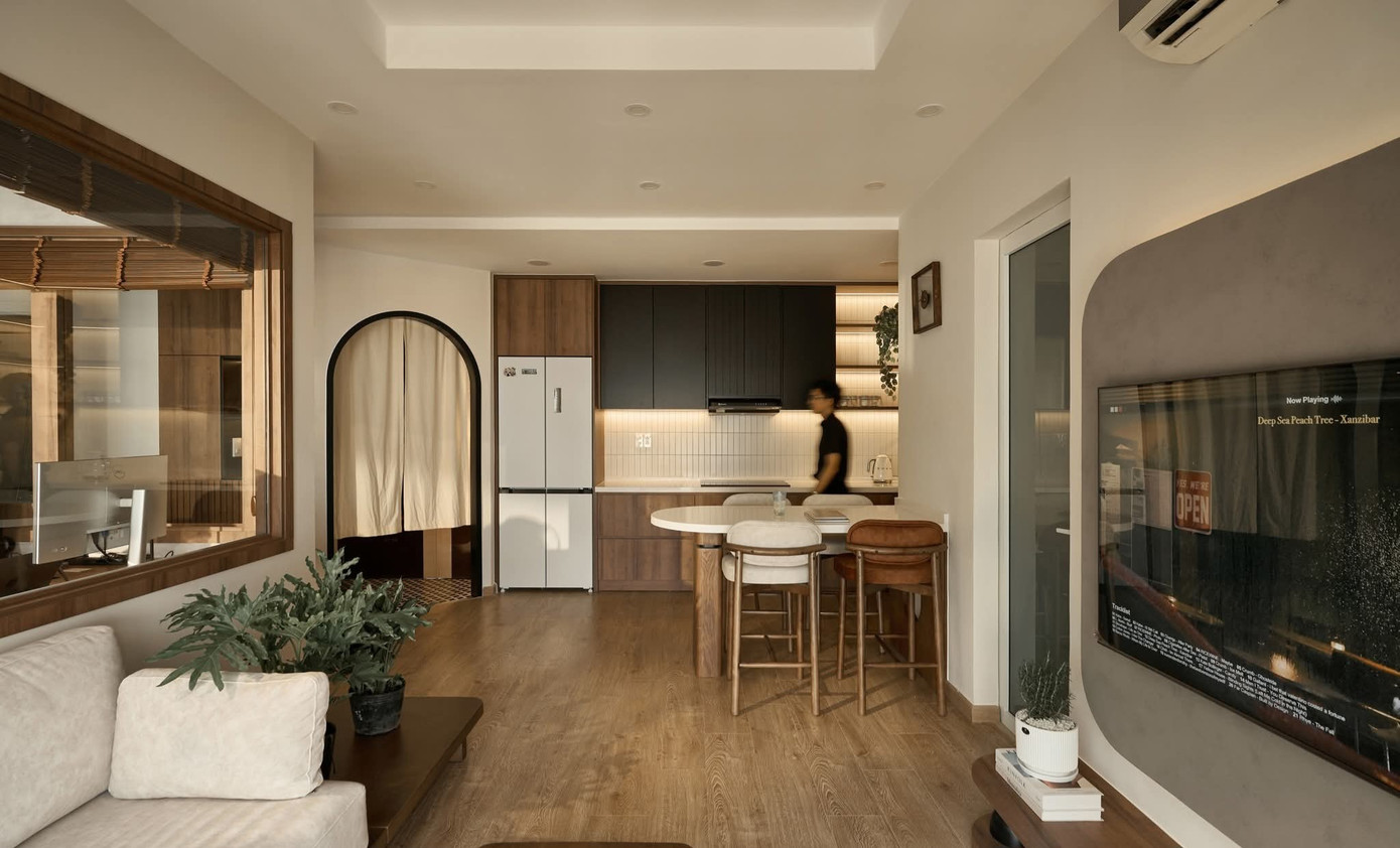 Không gian ấm cúng mộc mạc của căn hộ 62m2 hai phòng ngủ - Ảnh 6