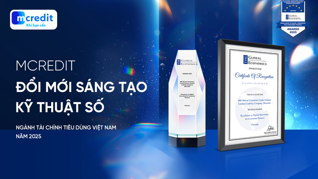 Mcredit được vinh danh 5 năm liên tiếp tại The Global Economics Awards - Ảnh 1