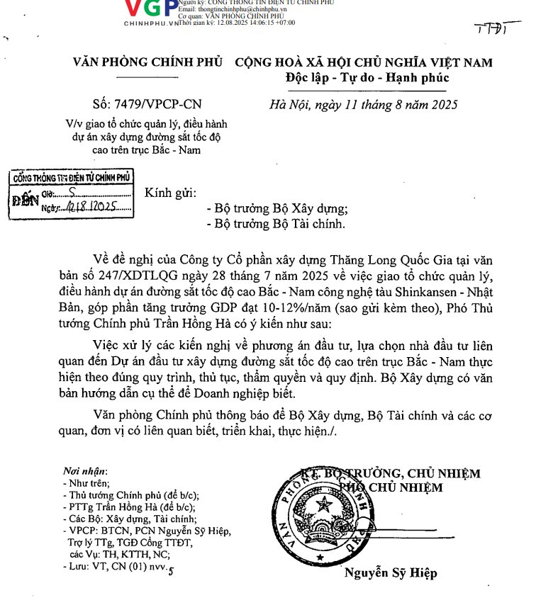Phó Thủ tướng chỉ đạo về đề nghị quản lý đường sắt tốc độ cao Bắc-Nam theo công nghệ Shinkansen của Nhật - Ảnh 2