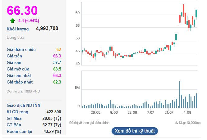 Cổ phiếu của 'đại gia' khu công nghiệp tăng trần 2 phiên liên tiếp, vượt đỉnh lịch sử, vốn hóa hơn 1 tỷ USD - Ảnh 2