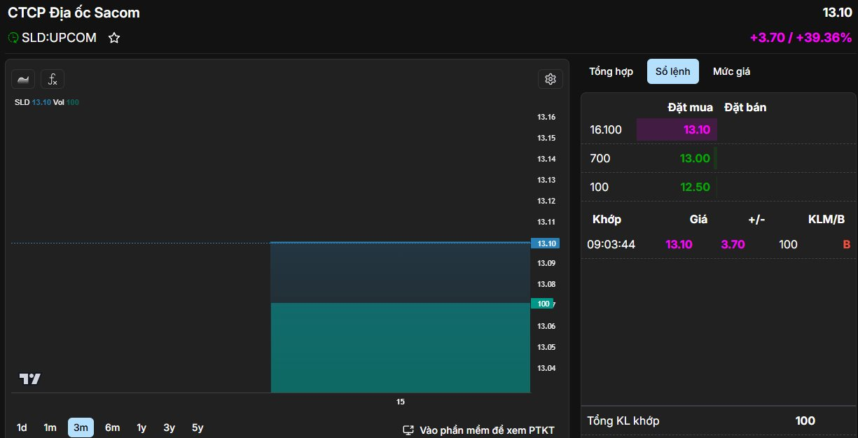Một mã bất động sản tăng kịch trần 40% trong ngày chào sàn, vốn hóa công ty chạm mốc nghìn tỷ - Ảnh 1