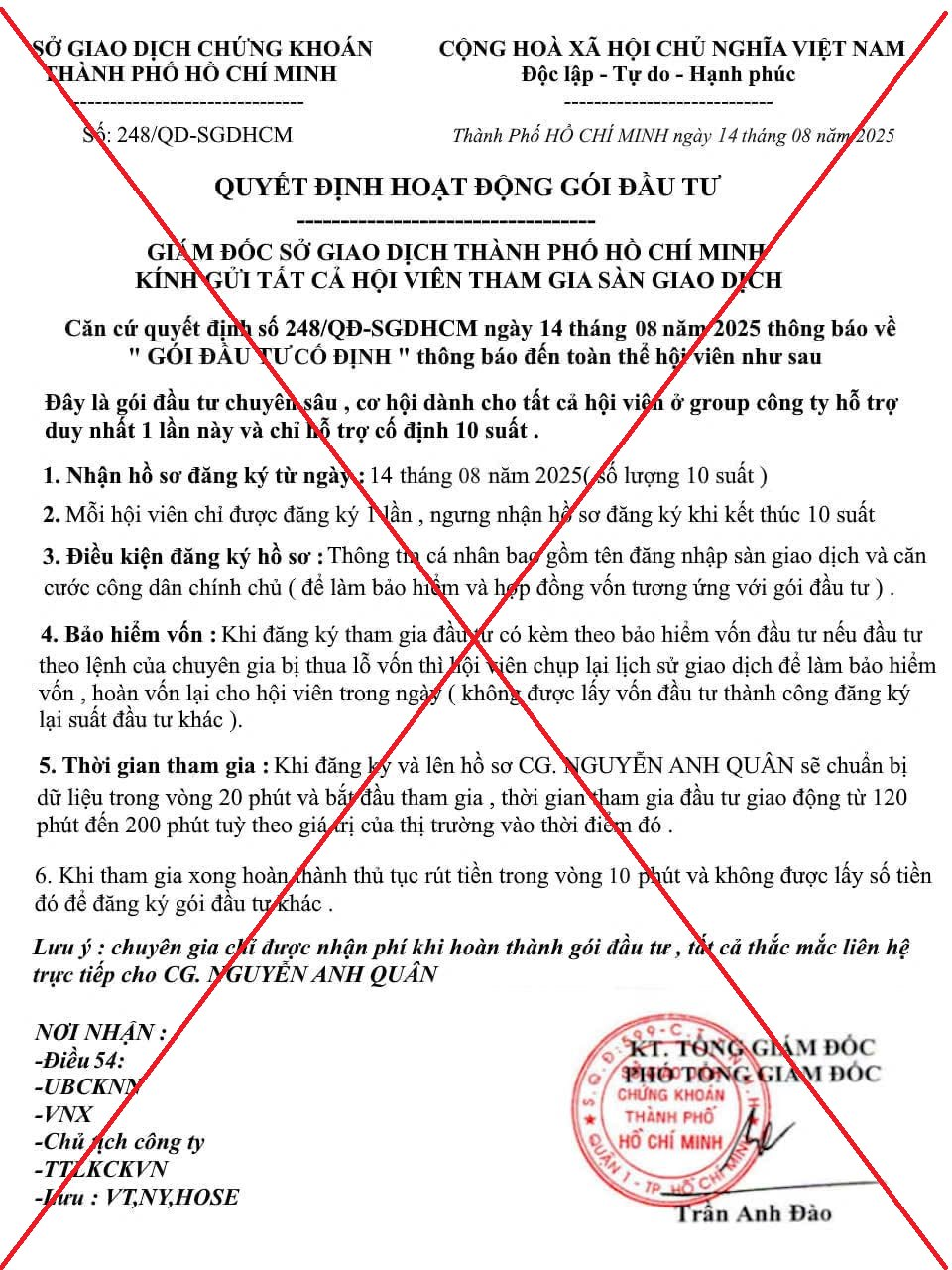 HOSE phát cảnh báo khẩn tới nhà đầu tư về các tài liệu giả mạo - Ảnh 2