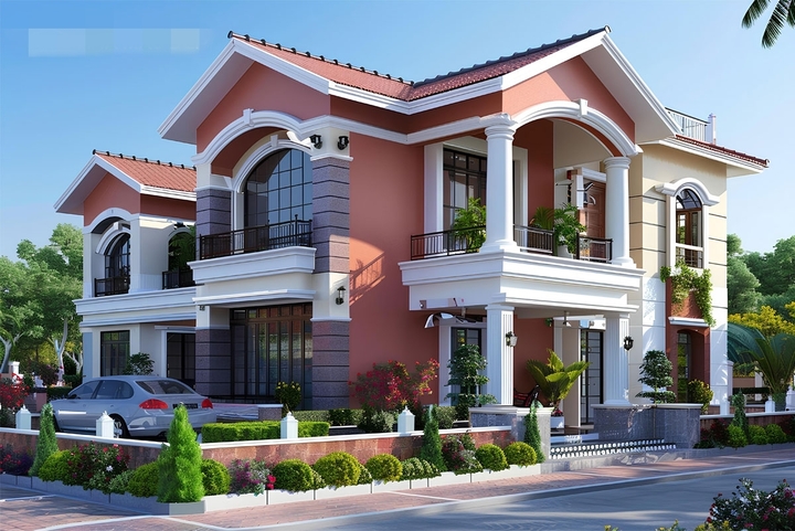 Những mẫu nhà 2 tầng chữ L hiện đại, sang trọng 2025 - Ảnh 5