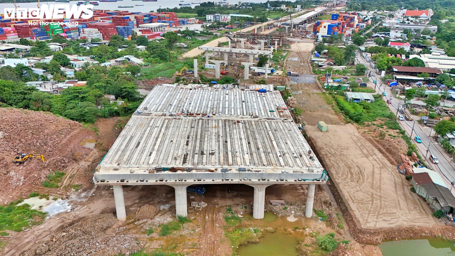 Cận cảnh 'đại công trường' nút giao phức tạp nhất Vành đai 3 - Ảnh 7