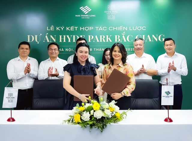 Lễ ký kết hợp tác phát triển dự án giữa Bắc Giang Land và Max Thăng Long - Ảnh 1