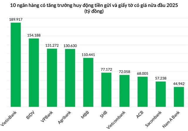 VPBank bứt phá huy động nửa đầu 2025: Tăng trưởng dẫn đầu nhóm cổ phần, vượt hai Big4 - Ảnh 1