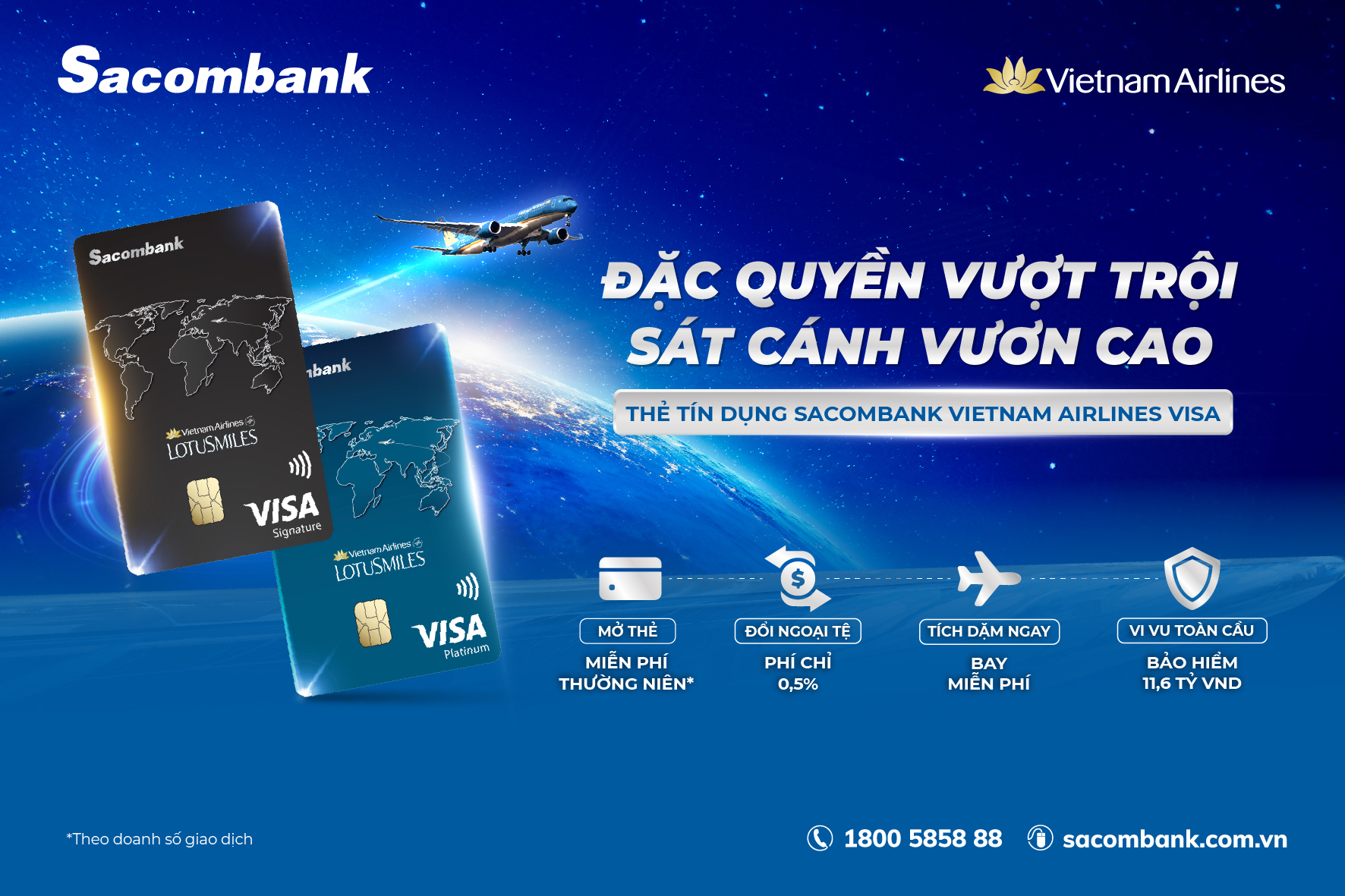 Nâng tầm trải nghiệm cùng thẻ Sacombank Vietnam Airlines Visa - Ảnh 2