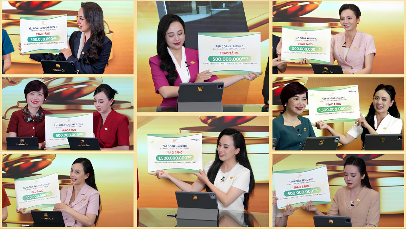 Sunshine Group trao tặng 8 tỷ đồng thiện nguyện sau 16 phiên livestream NobleGo - Ảnh 2