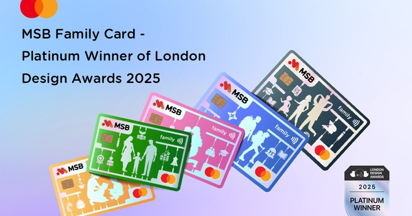 Thẻ MSB Mastercard Family được vinh danh tại London Design Awards 2025