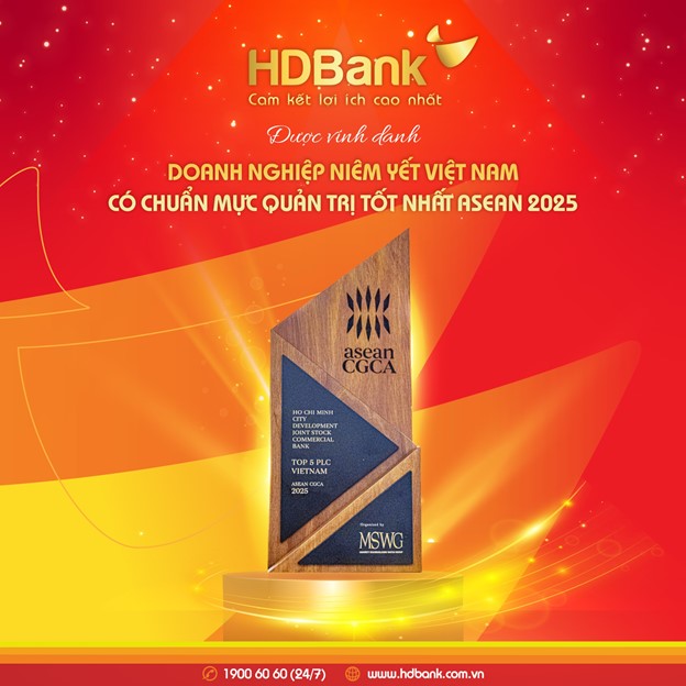 HDBank – Ngân hàng Việt được vinh danh Top 5 Quản trị chuẩn mực ASEAN 2025 - Ảnh 1