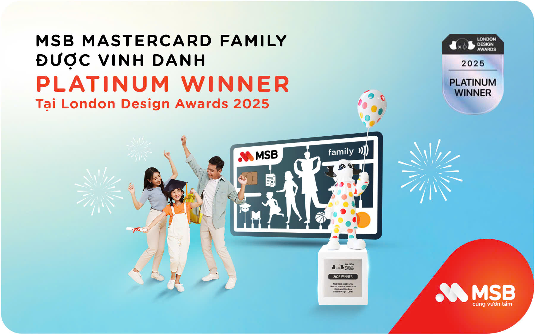 Thẻ MSB Mastercard Family được vinh danh tại London Design Awards 2025 - Ảnh 1
