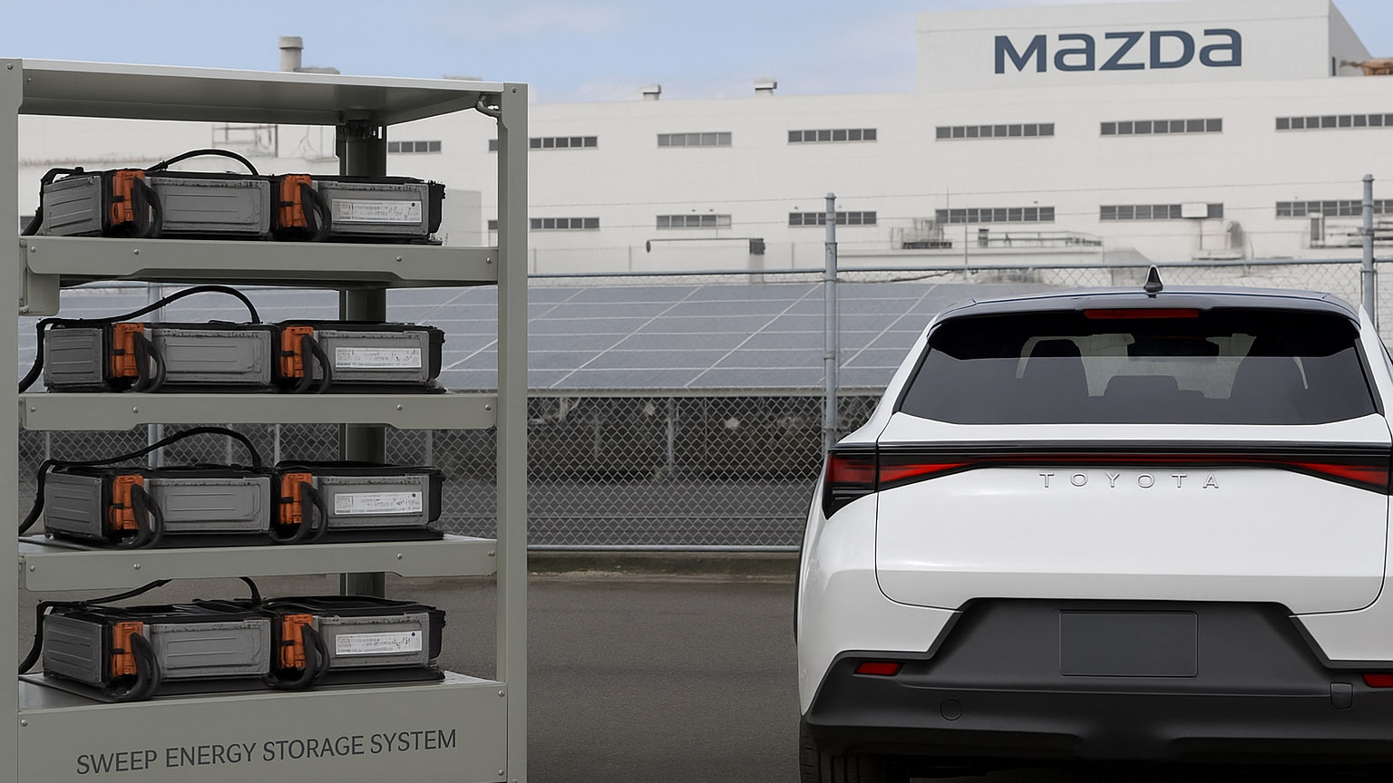 Toyota gom 'pin rác' để phát điện cho… nhà máy Mazda: Có ưu điểm cực lớn 'ăn đứt' hệ thống tương tự từ Tesla - Ảnh 1