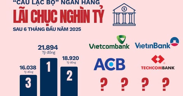Kết thúc 6 tháng đầu năm, câu lạc bộ ngân hàng lãi chục nghìn tỷ chốt sổ với 8 thành viên