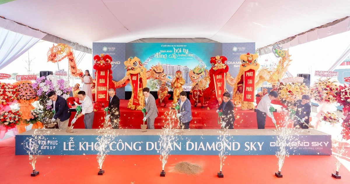 Khởi công Diamond Sky - căn hộ cao cấp và TTTM đầu tiên tại Van Phuc City