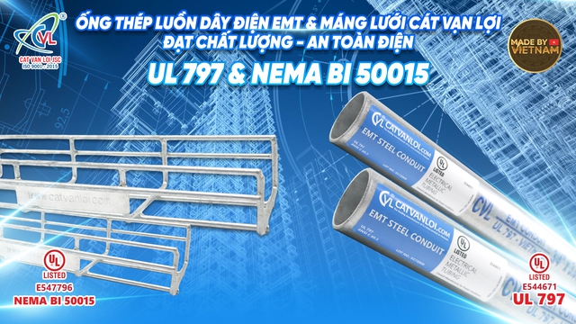 Máng cáp lưới Cát Vạn Lợi đạt UL LISTED NEMA BI 50015 - Vươn tầm thương hiệu - Ảnh 3