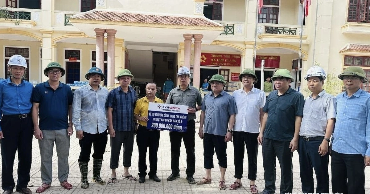 EVNGENCO1 trao 1 tỉ đồng hỗ trợ người dân ảnh hưởng mưa lũ tại Nghệ An