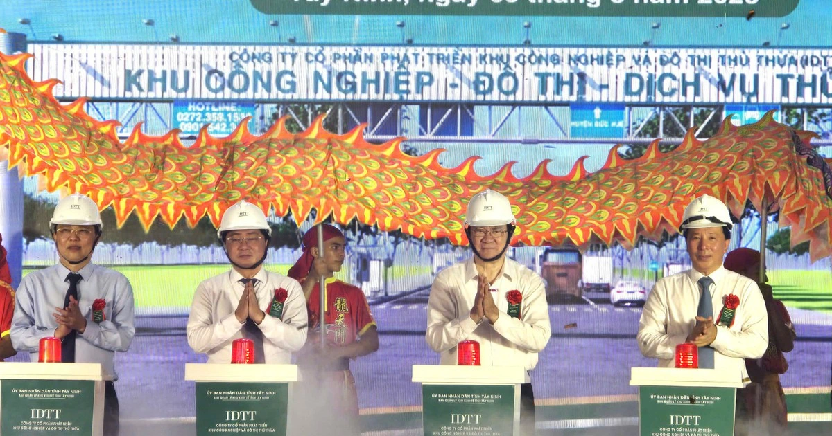 Tây Ninh khởi công khu công nghiệp đầu tiên sau sáp nhập, vốn 3.000 tỉ đồng