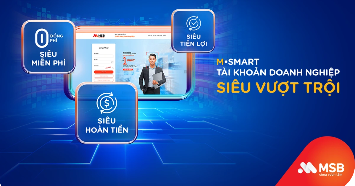 Doanh nghiệp tiết kiệm hàng chục triệu đồng mỗi tháng với gói tài khoản M-Smart