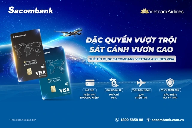Nâng tầm trải nghiệm cùng thẻ Sacombank Vietnam Airlines Visa - Ảnh 2