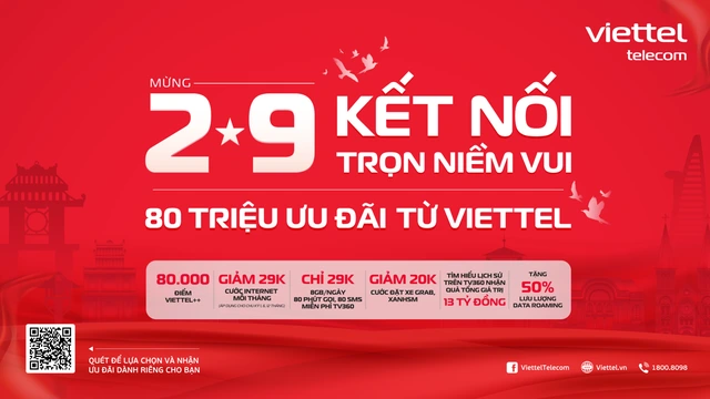 Viettel tung 80 triệu ưu đãi mừng đại lễ 2.9 - Ảnh 1