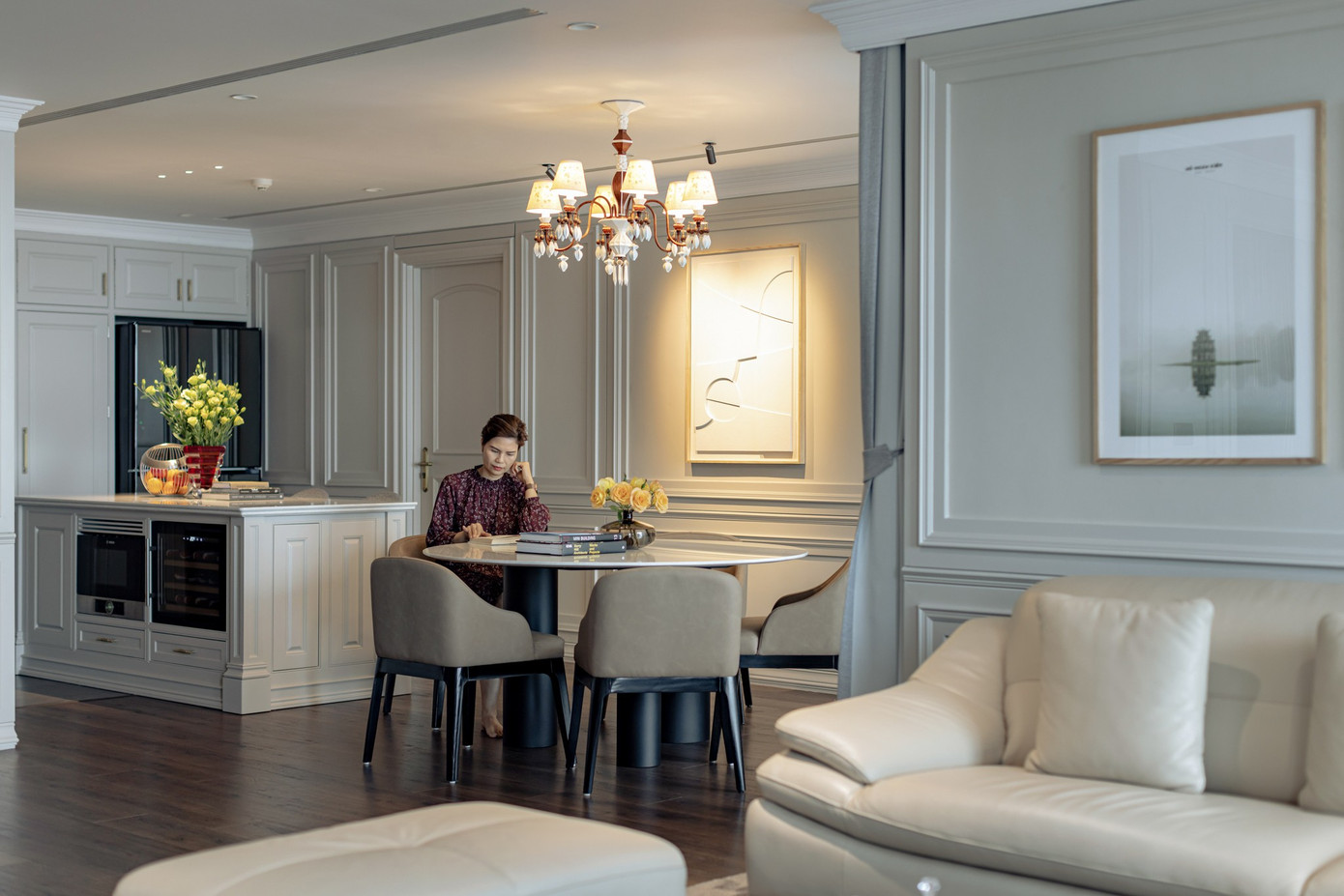 Quá trình biến đổi Penthouse từ phong cách Tân cổ điển sang hiện đại - Ảnh 8