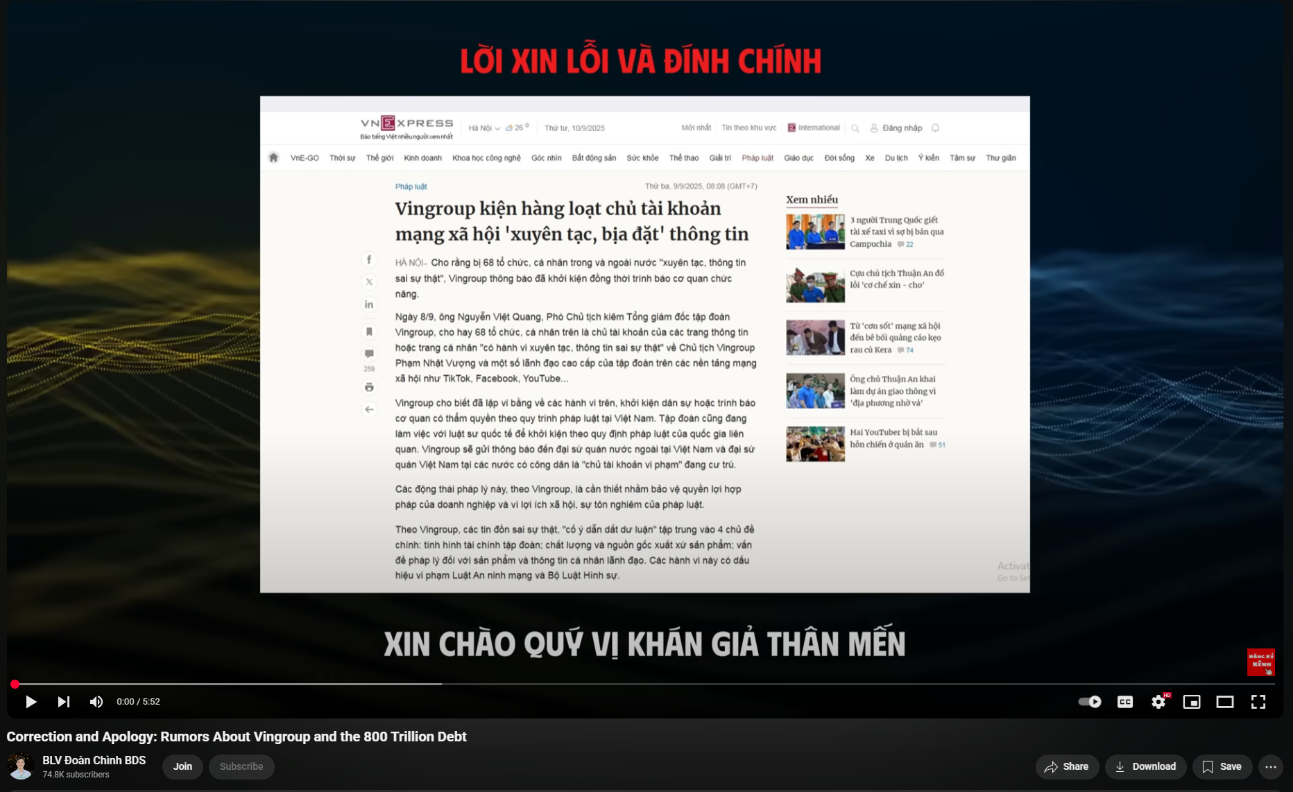 24 giờ sau khi Vingroup khởi kiện: Hơn 50 kênh/trang mạng xã hội đã gỡ bỏ các clip và bài viết xuyên tạc - Ảnh 2