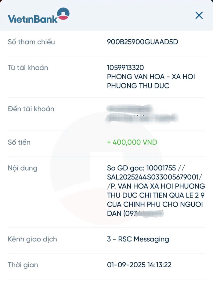 Nhiều ngân hàng chi trả hơn 1.100 tỉ đồng quà tặng 100.000 đồng cho người dân - Ảnh 1