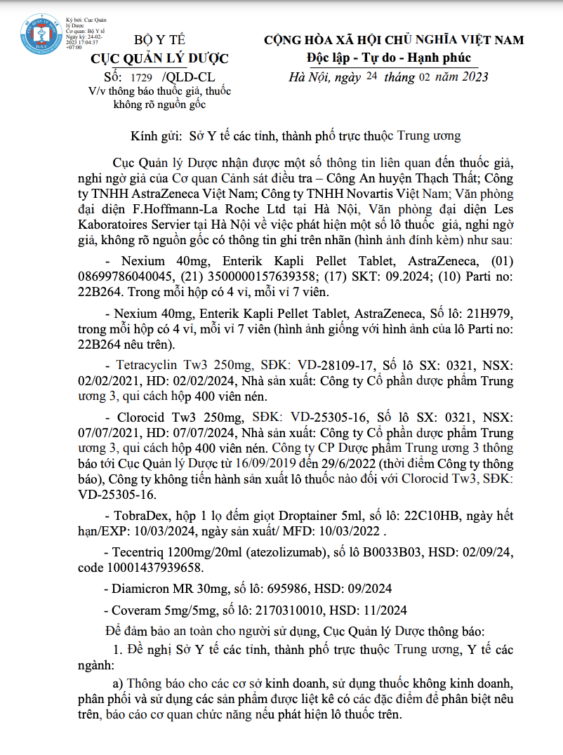 Bộ Y tế cảnh báo KHẨN: Danh sách thuốc nhỏ mắt và thuốc trị loãng xương có dấu hiệu bị giả mạo - Ảnh 1