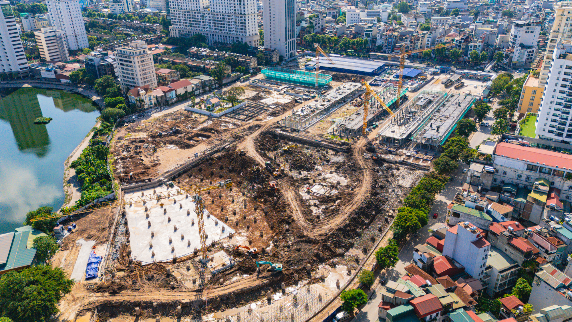 Hồ duy nhất ở trung tâm Hà Nội có 2 dự án lớn đang xây: Vinhomes làm nhà trăm tỷ, tương lai có 3 khách sạn cao tầng - Ảnh 2