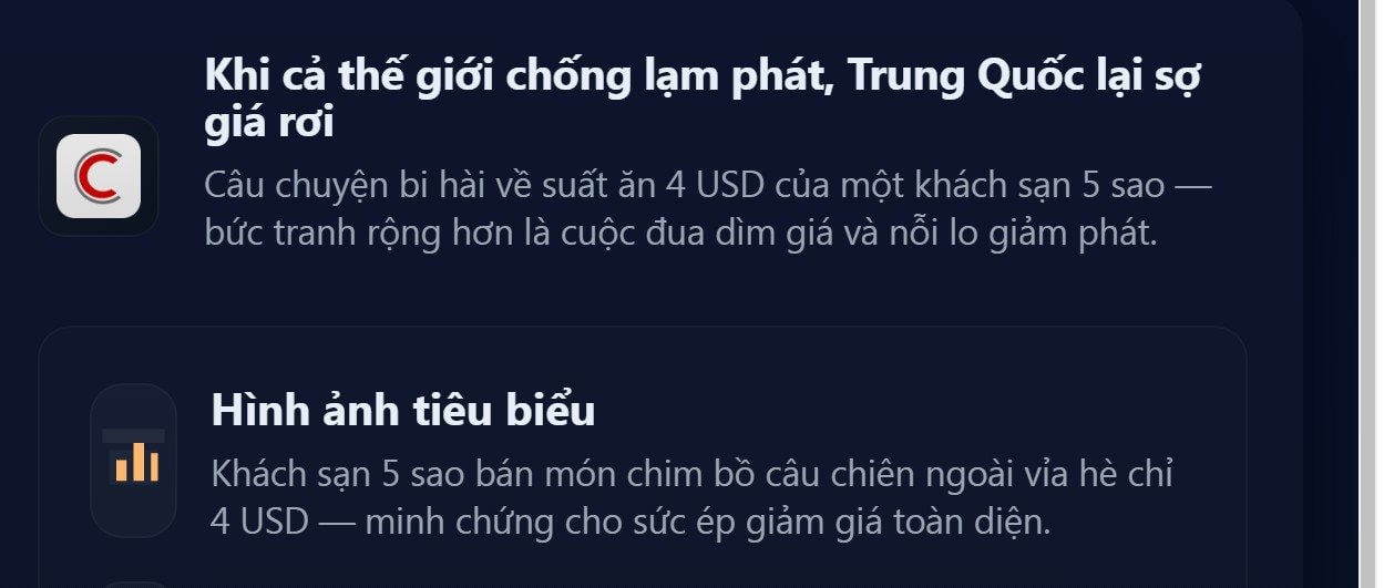Cả thế giới chống lạm phát, Trung Quốc lại sợ giá giảm: Câu chuyện bi hài về suất ăn 4 USD của một khách sạn 5 sao - Ảnh 2