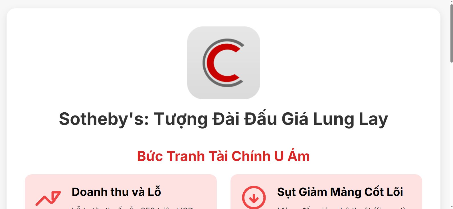 Thị trường nghệ thuật suy thoái: Nhà đấu giá nổi tiếng nhất thế giới Sotheby’s lỗ gần 250 triệu USD - Ảnh 2