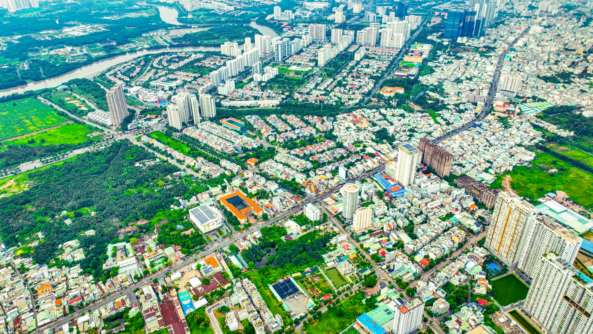 Toàn cảnh khu vực được Masterise đề xuất xây cầu 2 tầng đầu tiên ở TP.HCM, nối khu nhà giàu Phú Mỹ Hưng với sân bay Long Thành - Ảnh 6