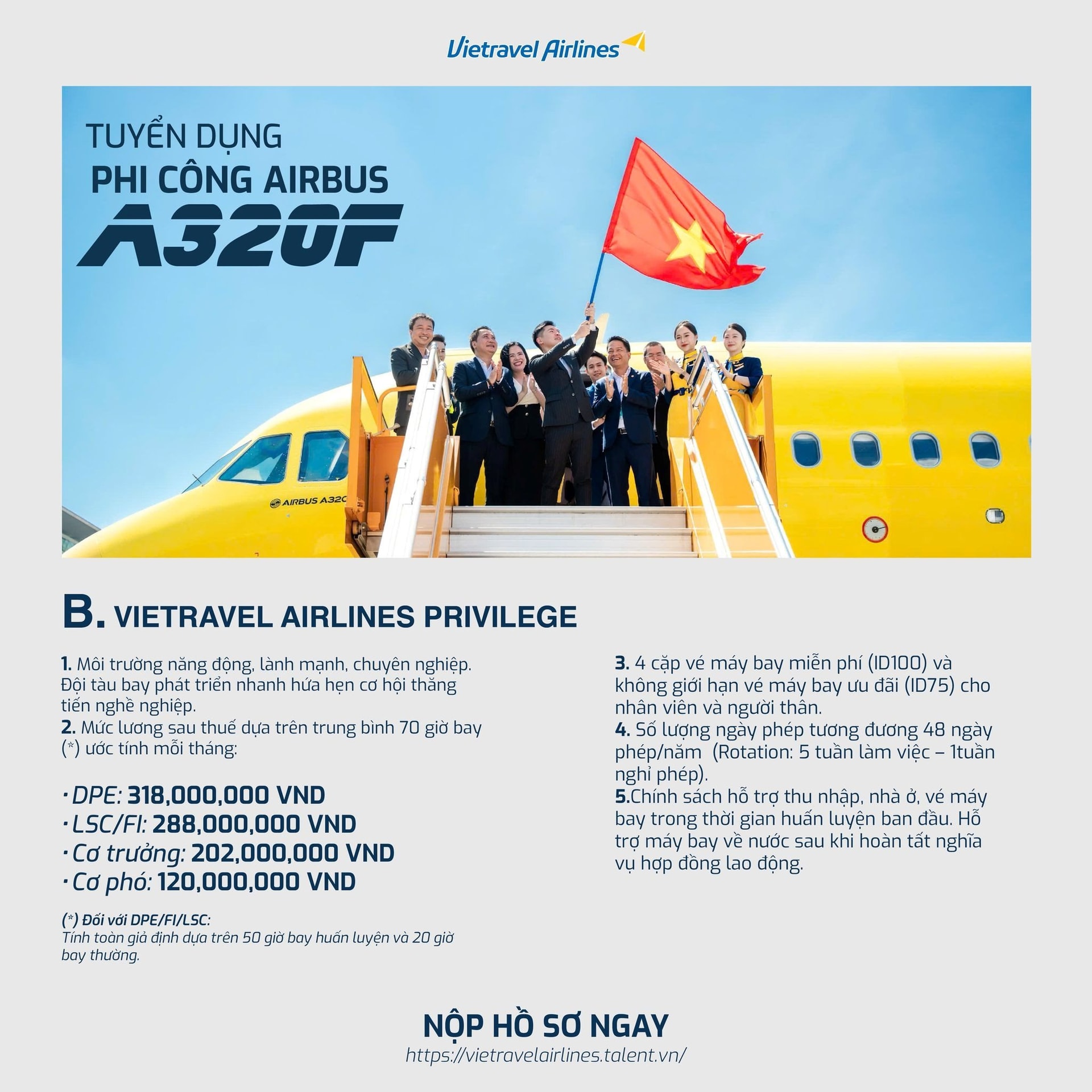 Vietravel Airlines tuyển cơ trưởng, cơ phó lương 120-200 triệu/tháng, ưu đãi vay mua nhà: Vẫn thấp hơn hẳn Vietnam Airlines và Vietjet Air? - Ảnh 2