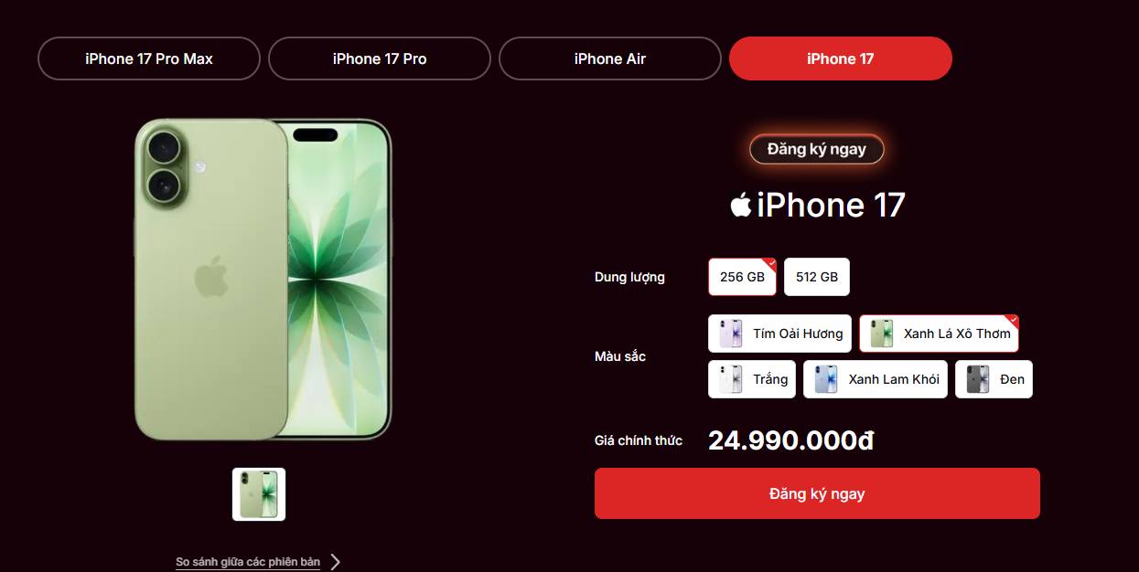 Dạo xem giá bán iPhone 17 chính hãng tại Việt Nam, mua ở Apple Store hay đại lý nào rẻ hơn? - Ảnh 6