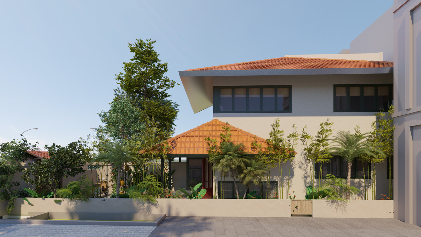 Thiết kế nhà đậm chất chất truyền thống cho diện tích đất 100m2 - Ảnh 1